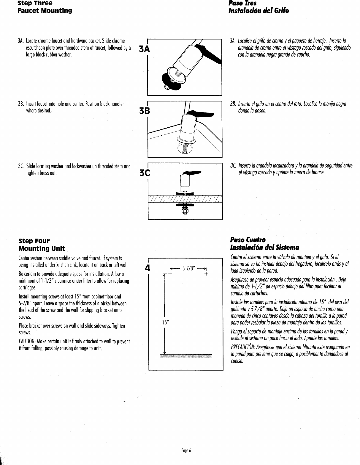 Page 6 of 12 - Ametek Kleen-Plus SY-5167 Water Filter Installation & Operating Instructions Manual