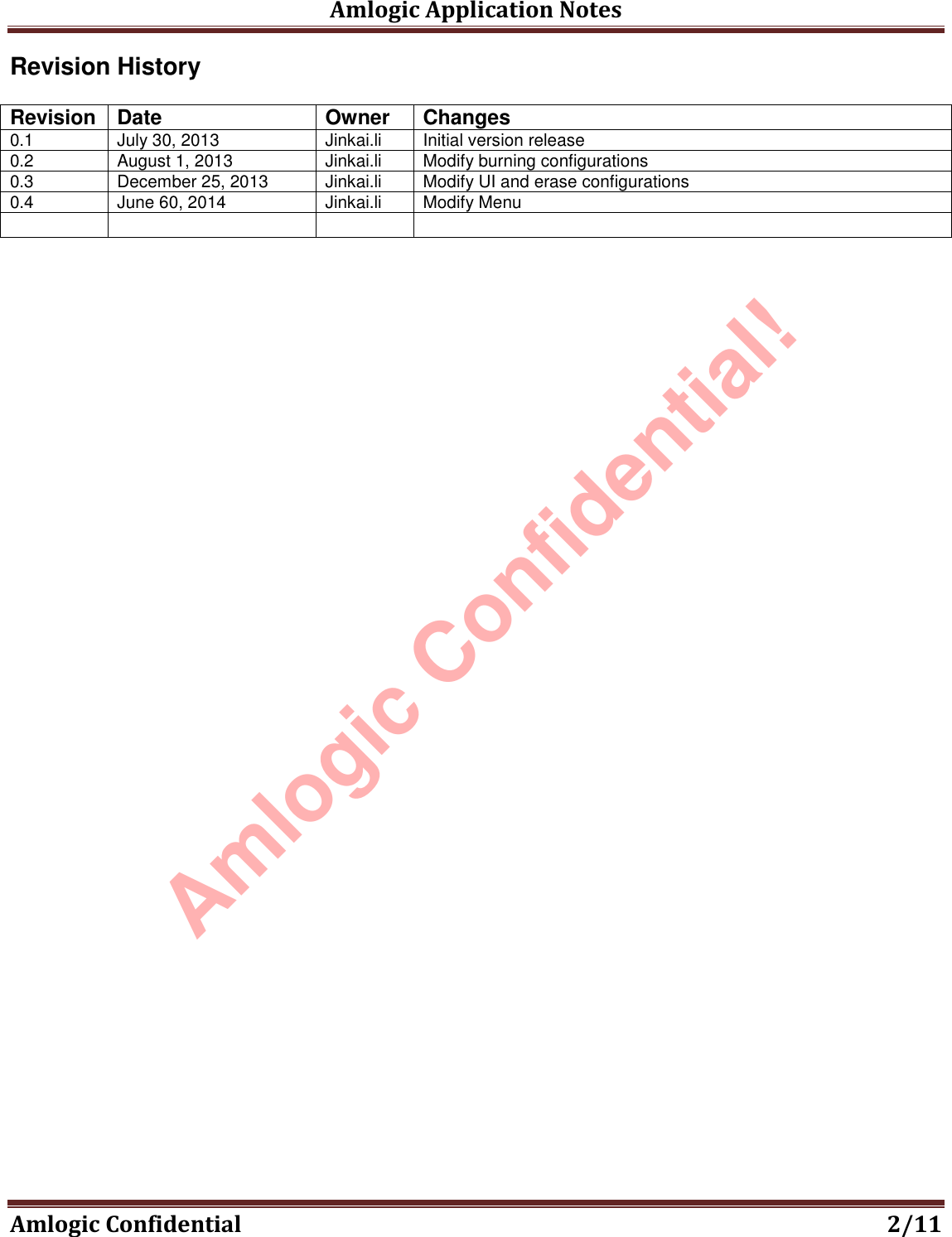 Page 2 of 11 - Amlogic Engineering Notes USB Burning Tool V2 Guide V0.4