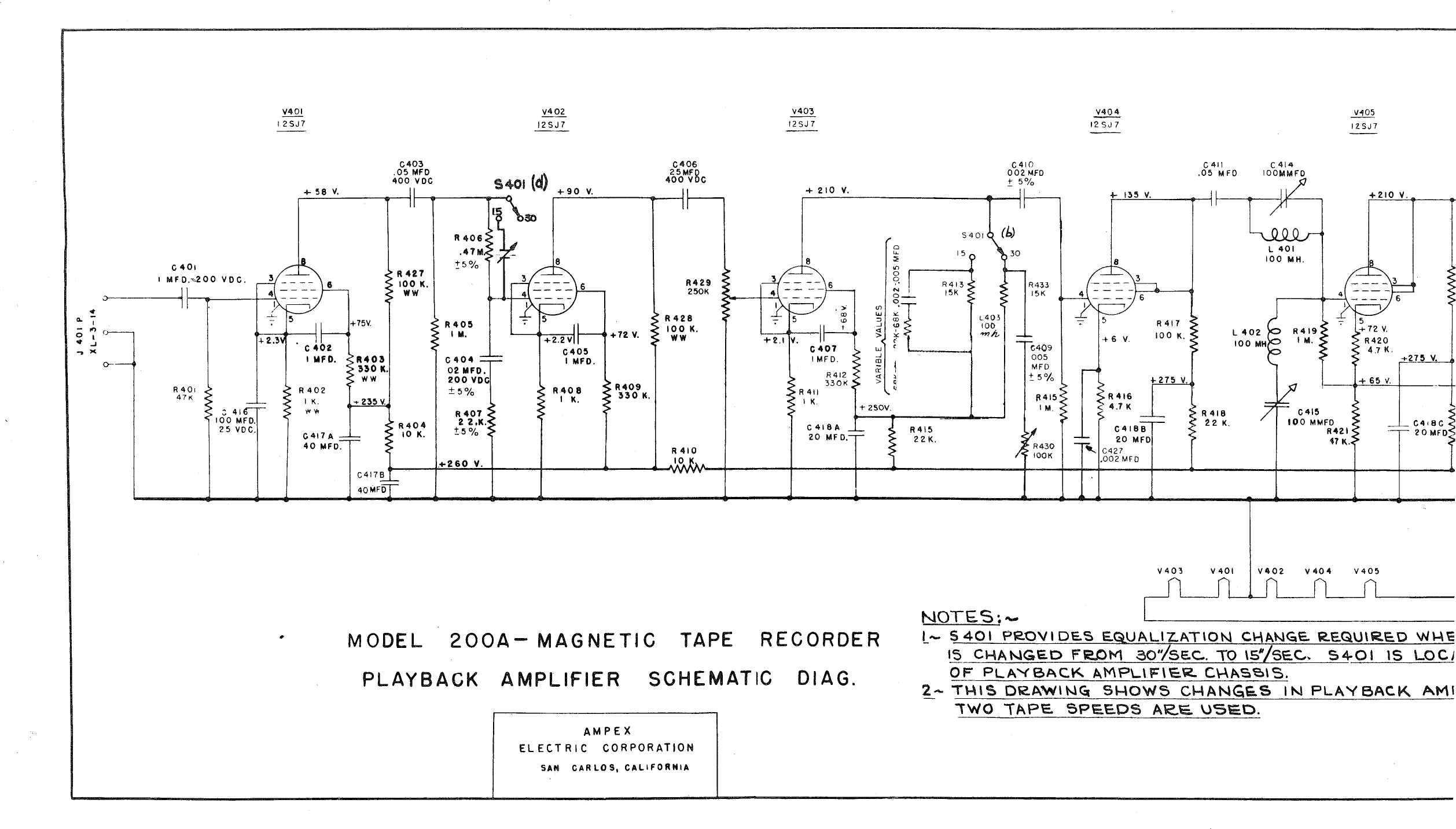 Page 10 of 11 - Ampex-200 200A-drawings Schematics