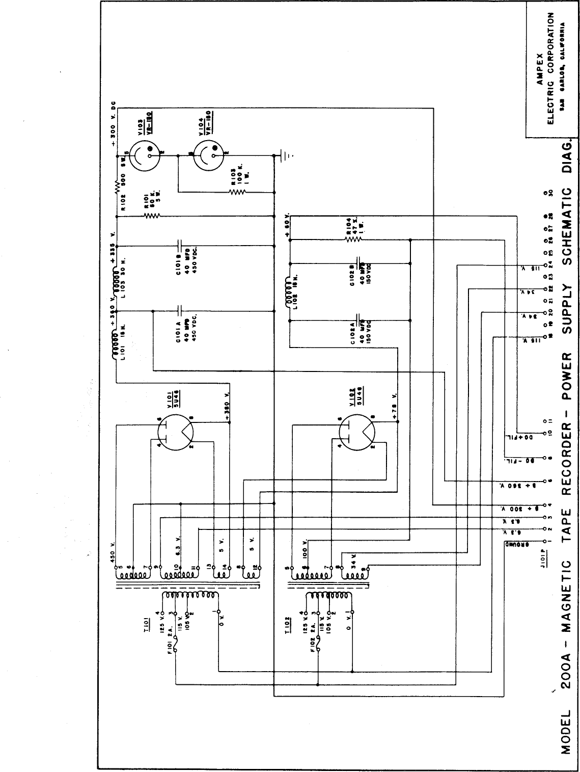 Page 2 of 11 - Ampex-200 200A-drawings Schematics