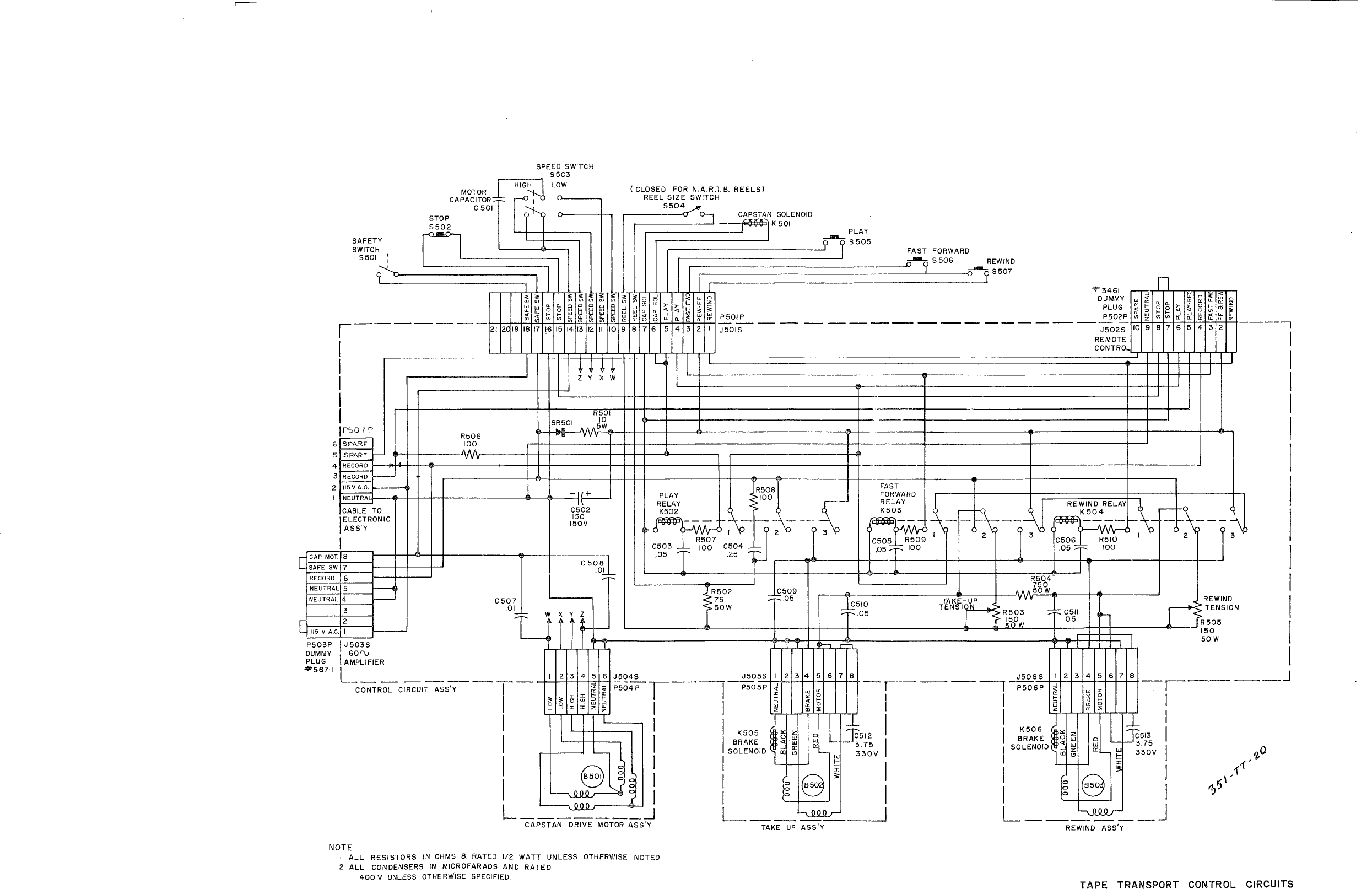 Page 2 of 6 - Ampex 351-parts-schematics-TM1008