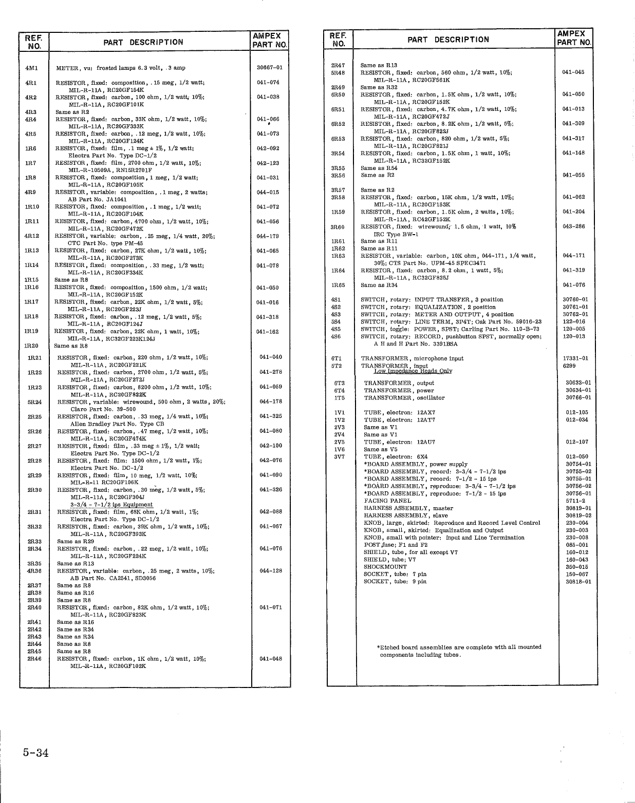 Page 4 of 6 - Ampex 351-parts-schematics-TM1008