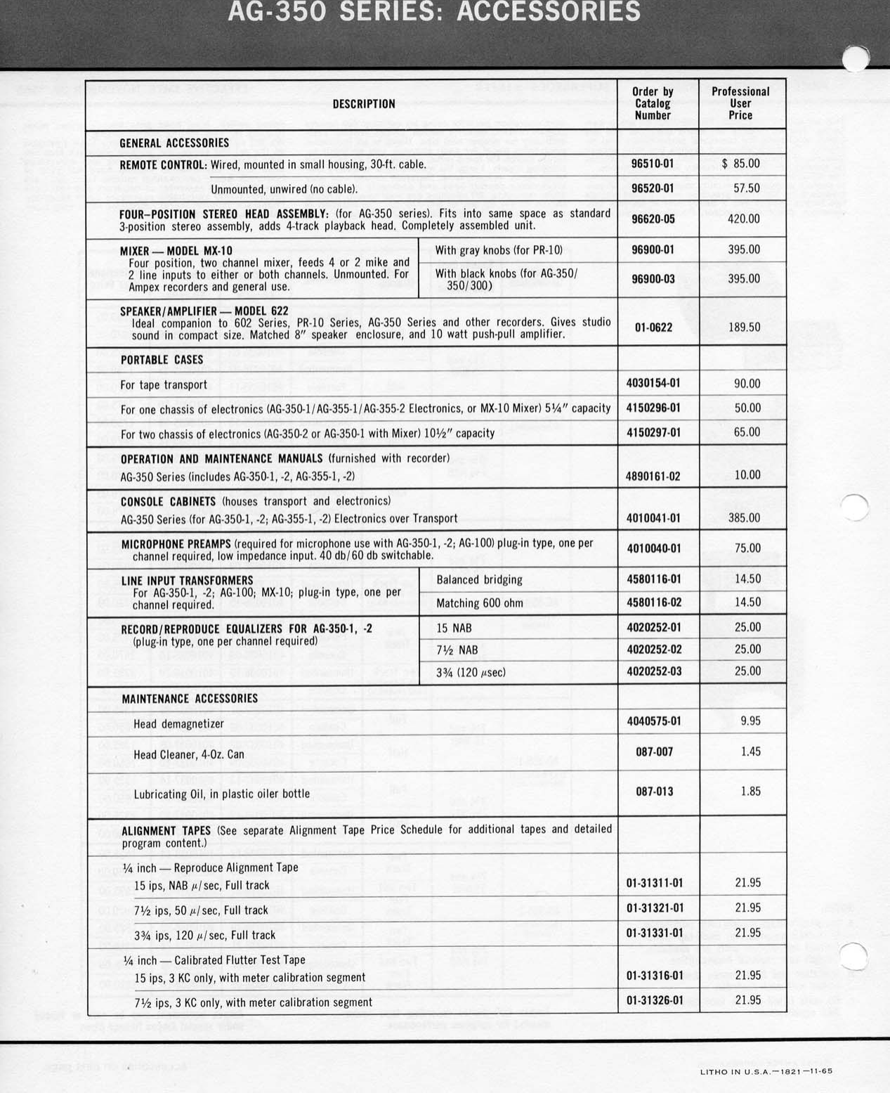 Page 8 of 8 - Ampex-AG-350 Brochure