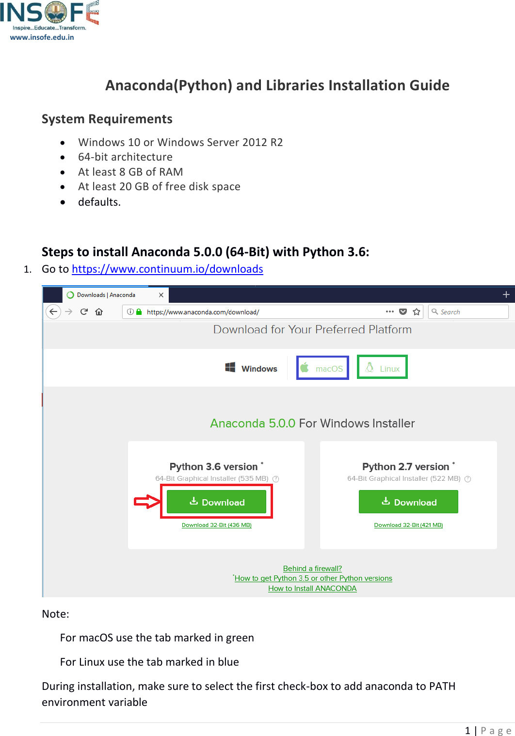 Page 1 of 7 - Anaconda Python And Libraries Installation Guide