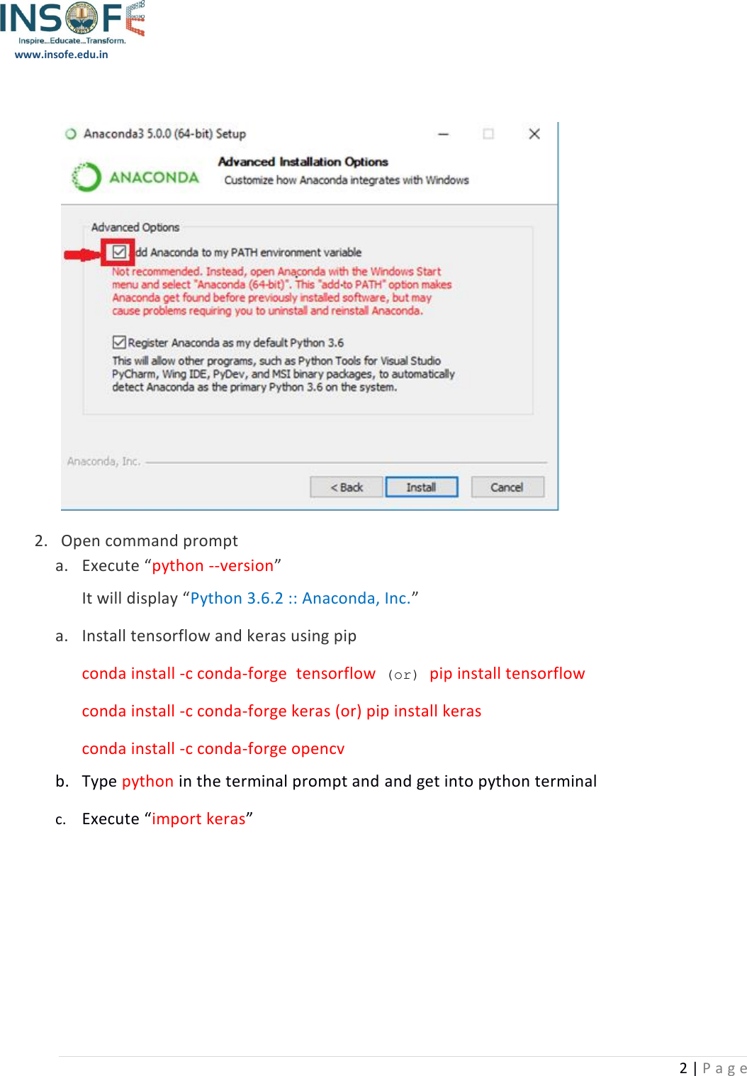 Page 2 of 7 - Anaconda Python And Libraries Installation Guide