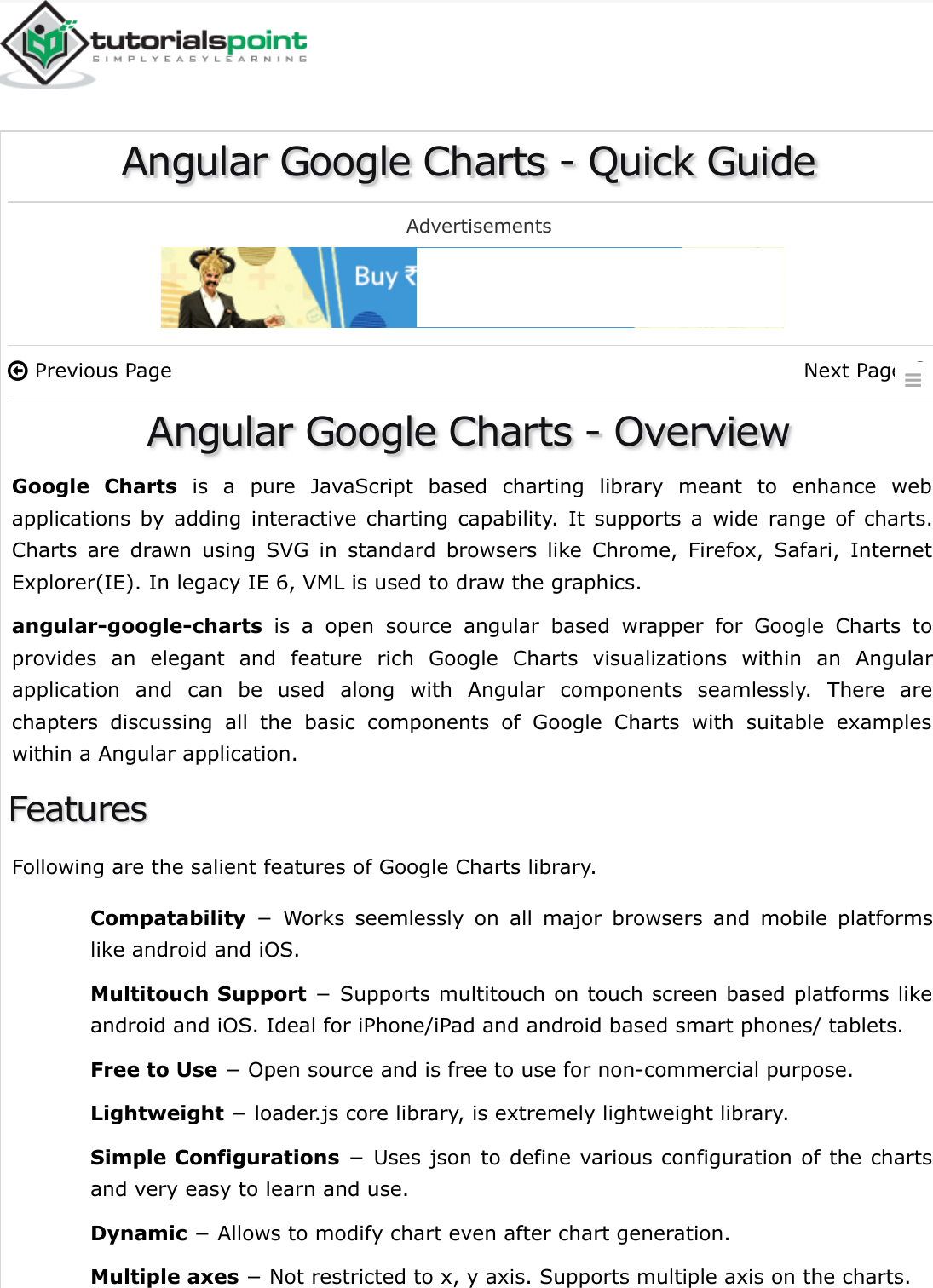 Angular Google Charts