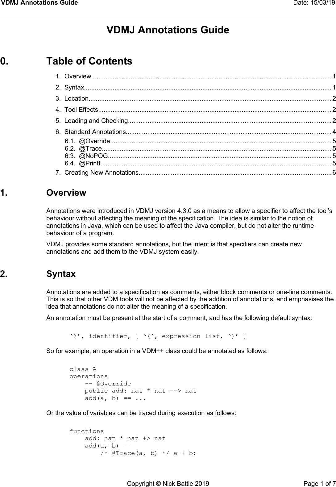 Page 1 of 7 - Annotations Guide Annotation