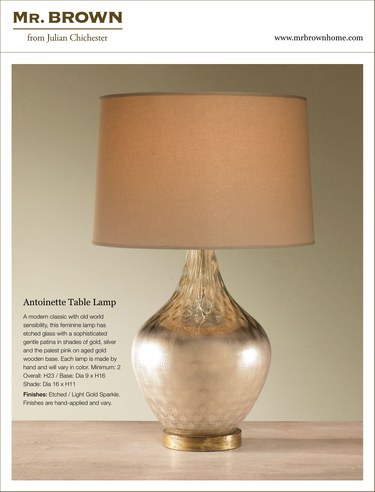 Page 1 of 1 - Antoinette Table Lamp