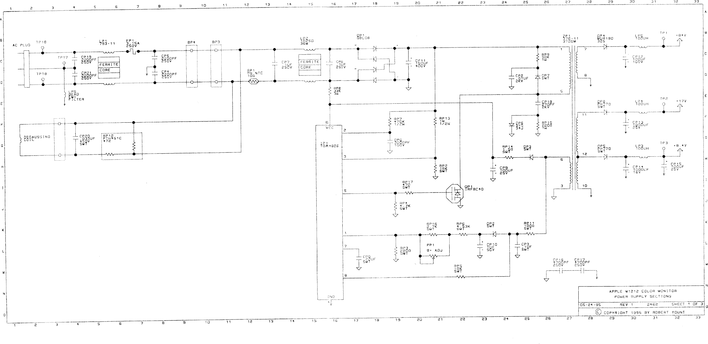 Page 1 of 3 - Apple M1212 Monitor Schematic
