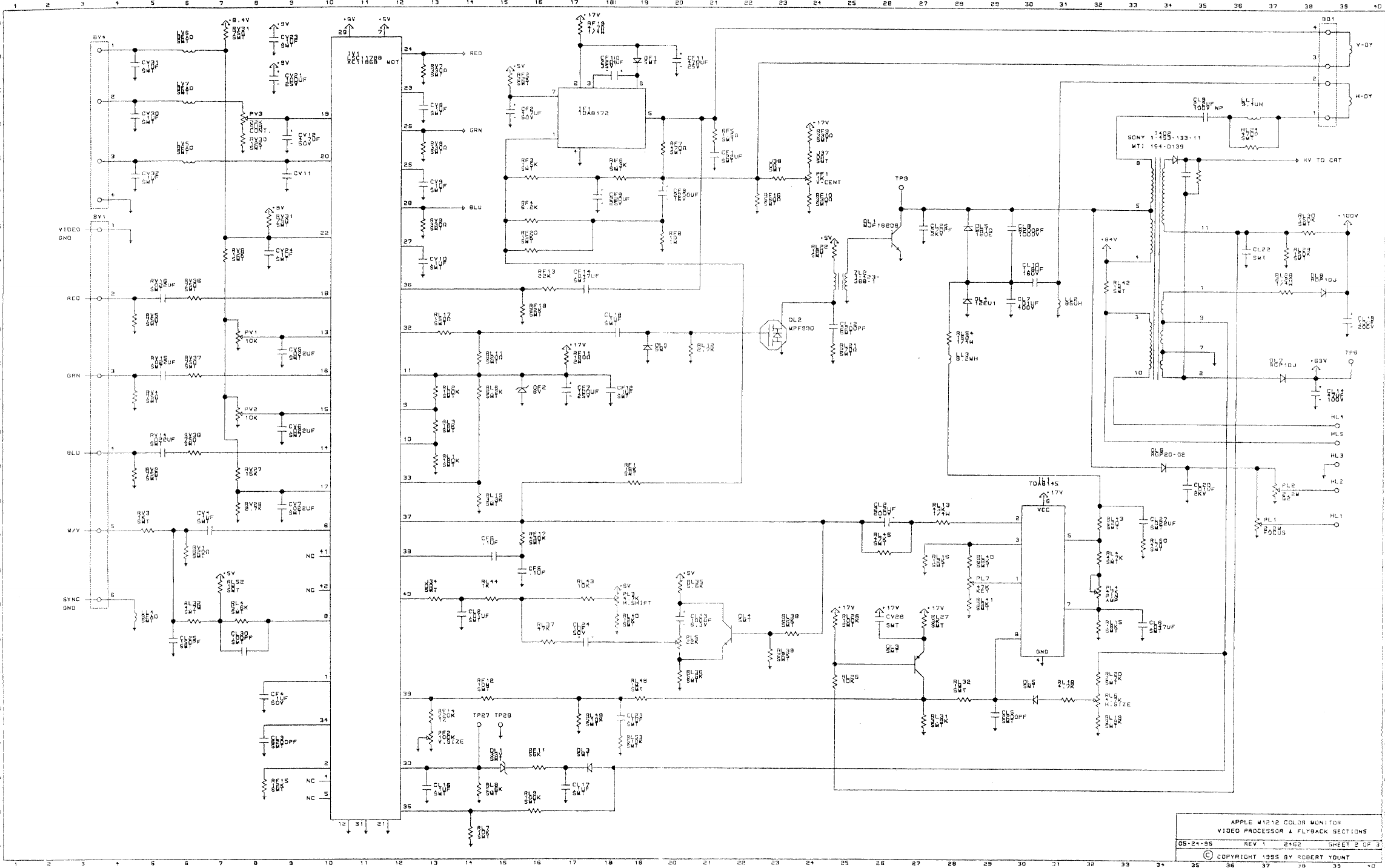 Page 2 of 3 - Apple M1212 Monitor Schematic