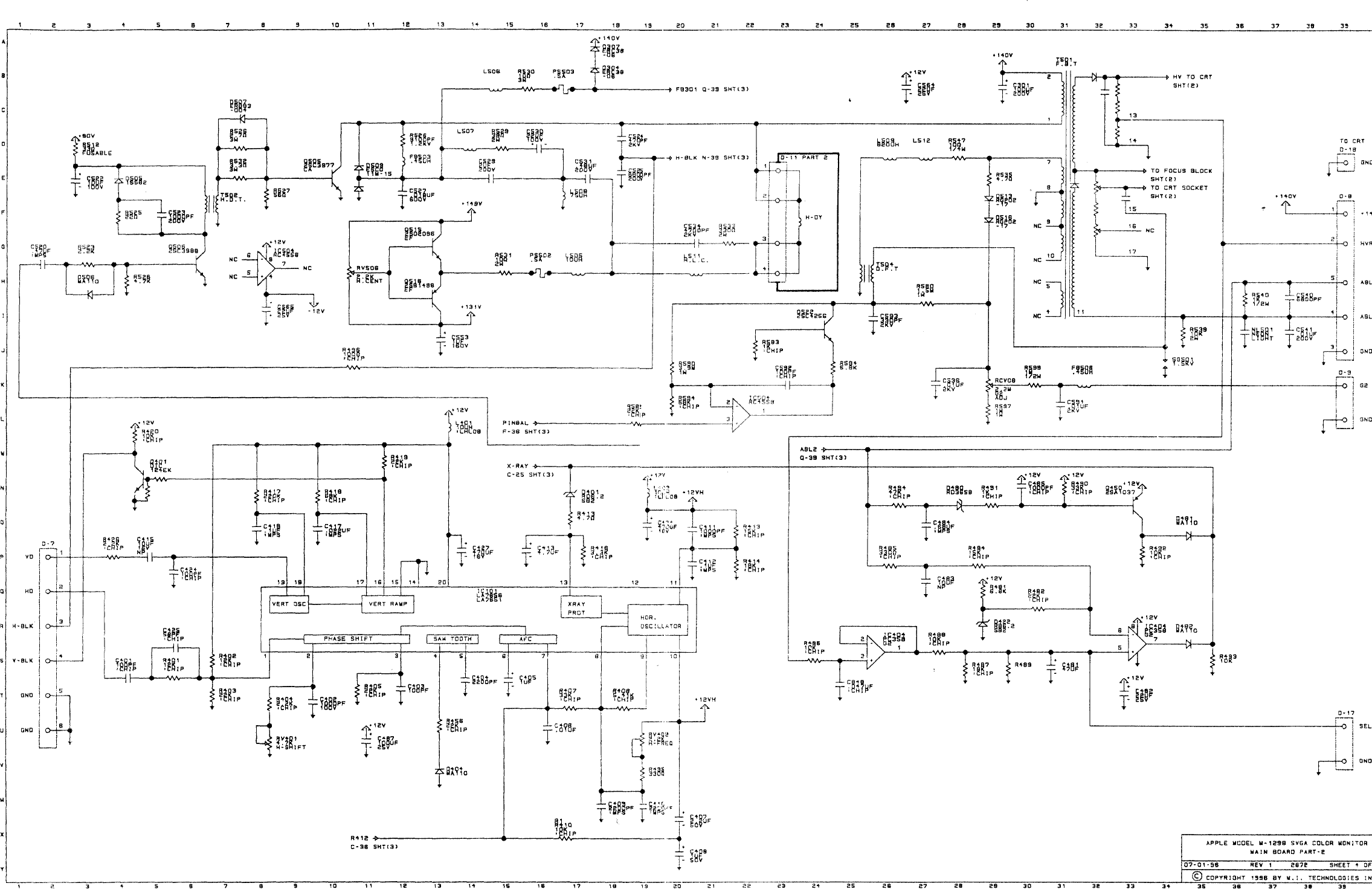 Page 4 of 5 - Apple M-1298 Monitor Schematic