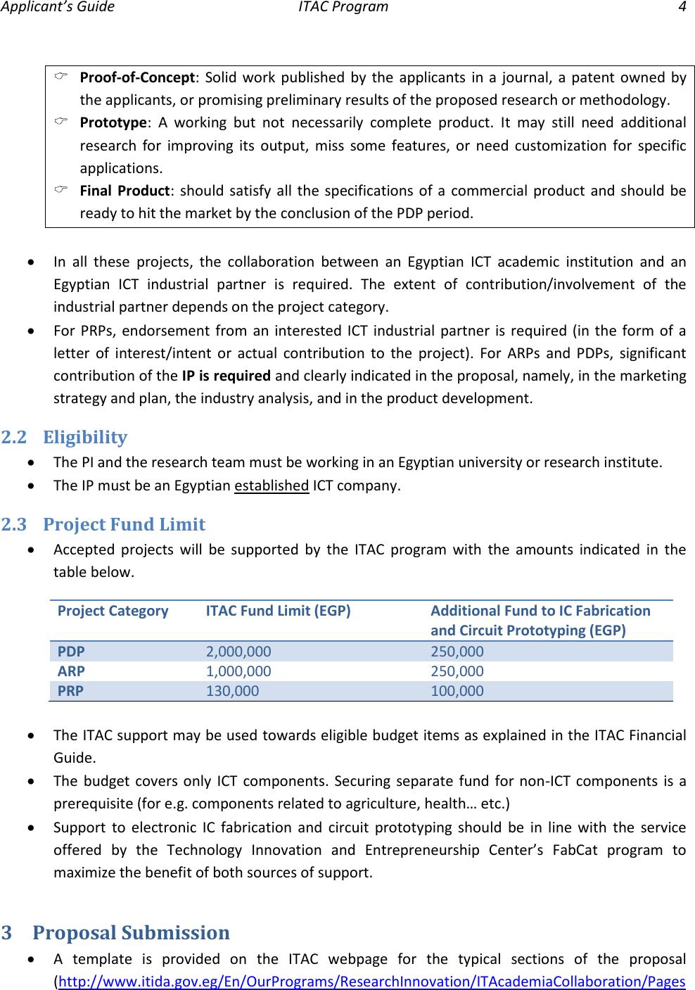 Page 4 of 9 - Applicant’s Guide For Proposal Submission Applicant 2016