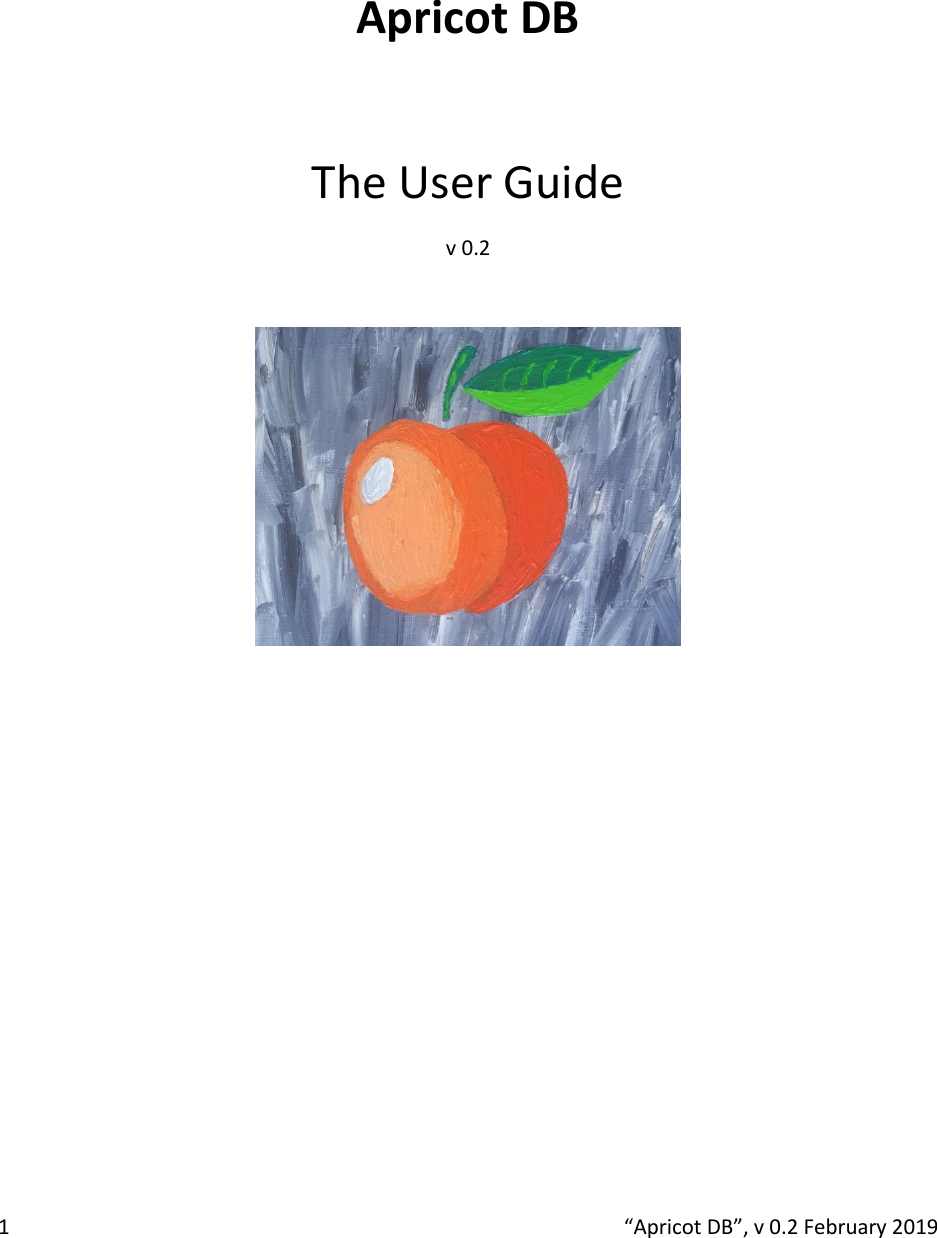 Page 1 of 7 - Apricot DB User Guide