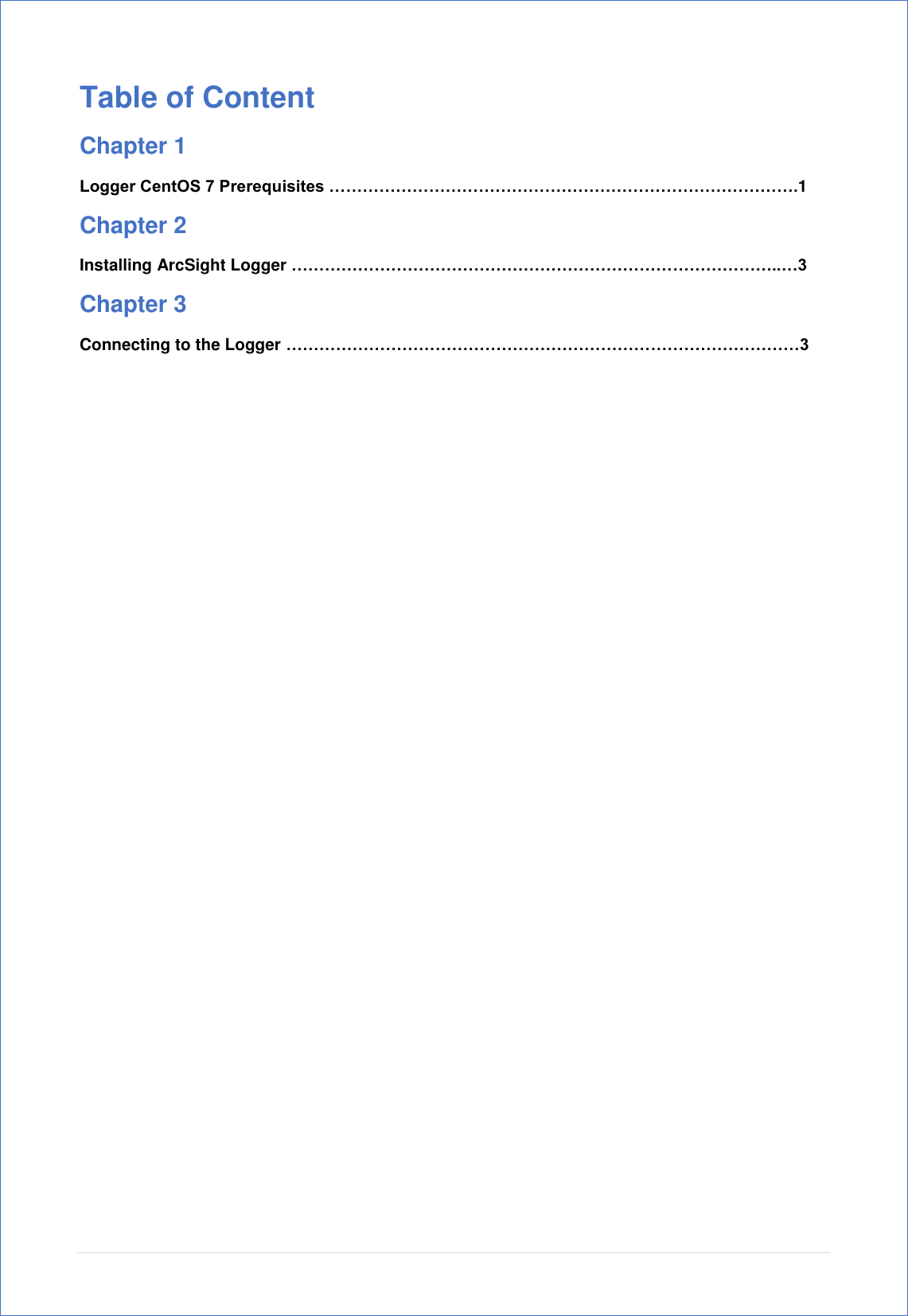 Page 2 of 6 - Cyber Defense Operations Centre Arc Sight Logger 6.4 Install Guide