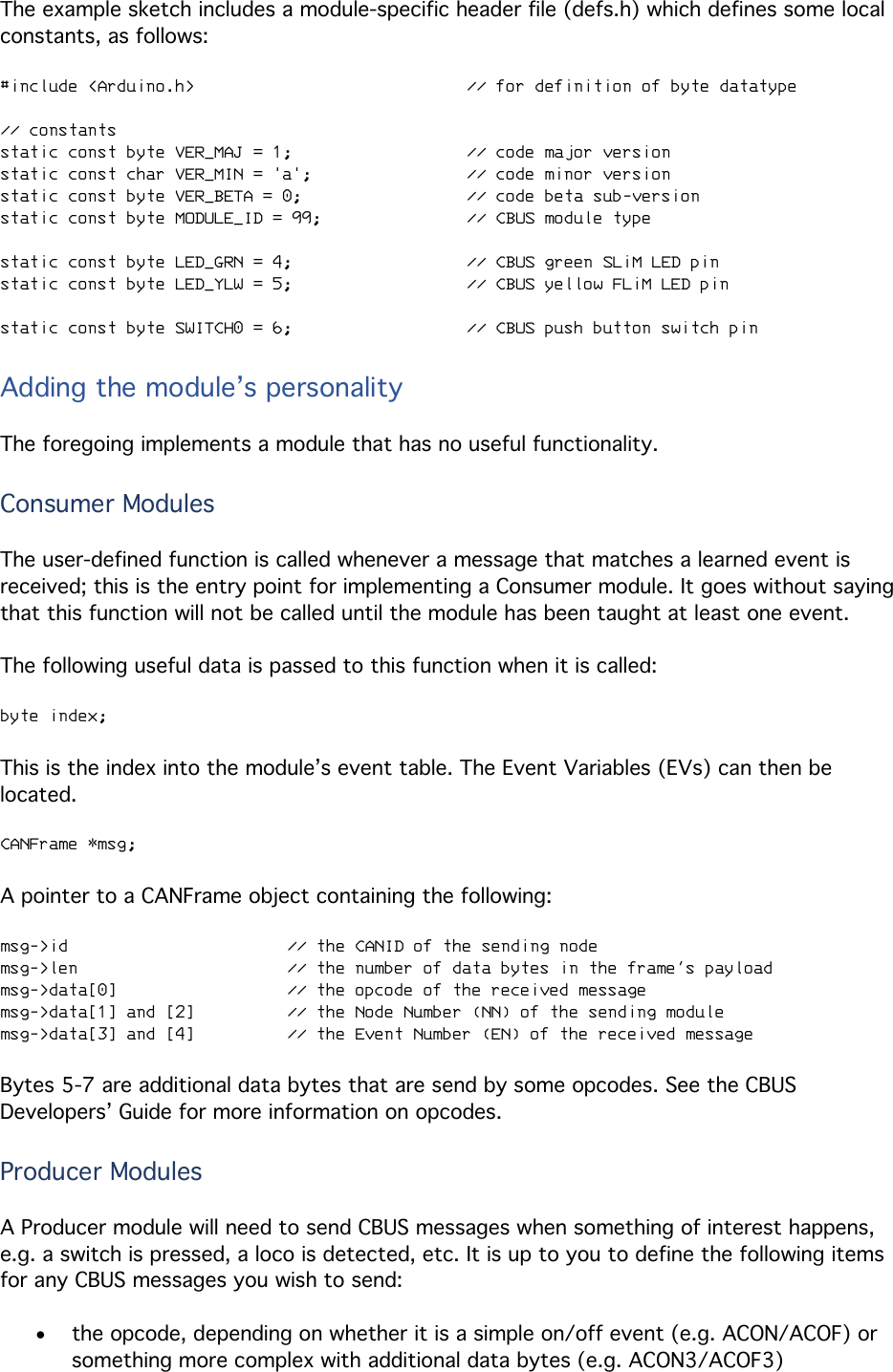 Page 5 of 7 - Arduino CBUS Library Instructions 1.0