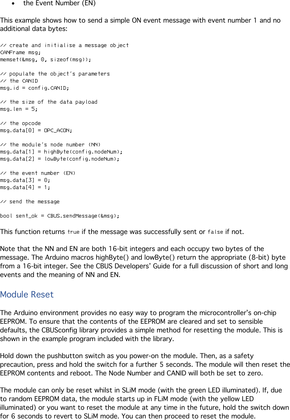 Page 6 of 7 - Arduino CBUS Library Instructions 1.0