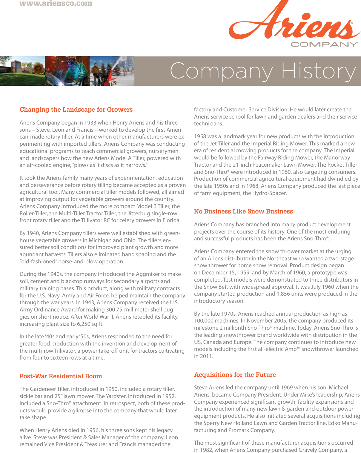 Page 1 of 2 - !! Ariens Company History
