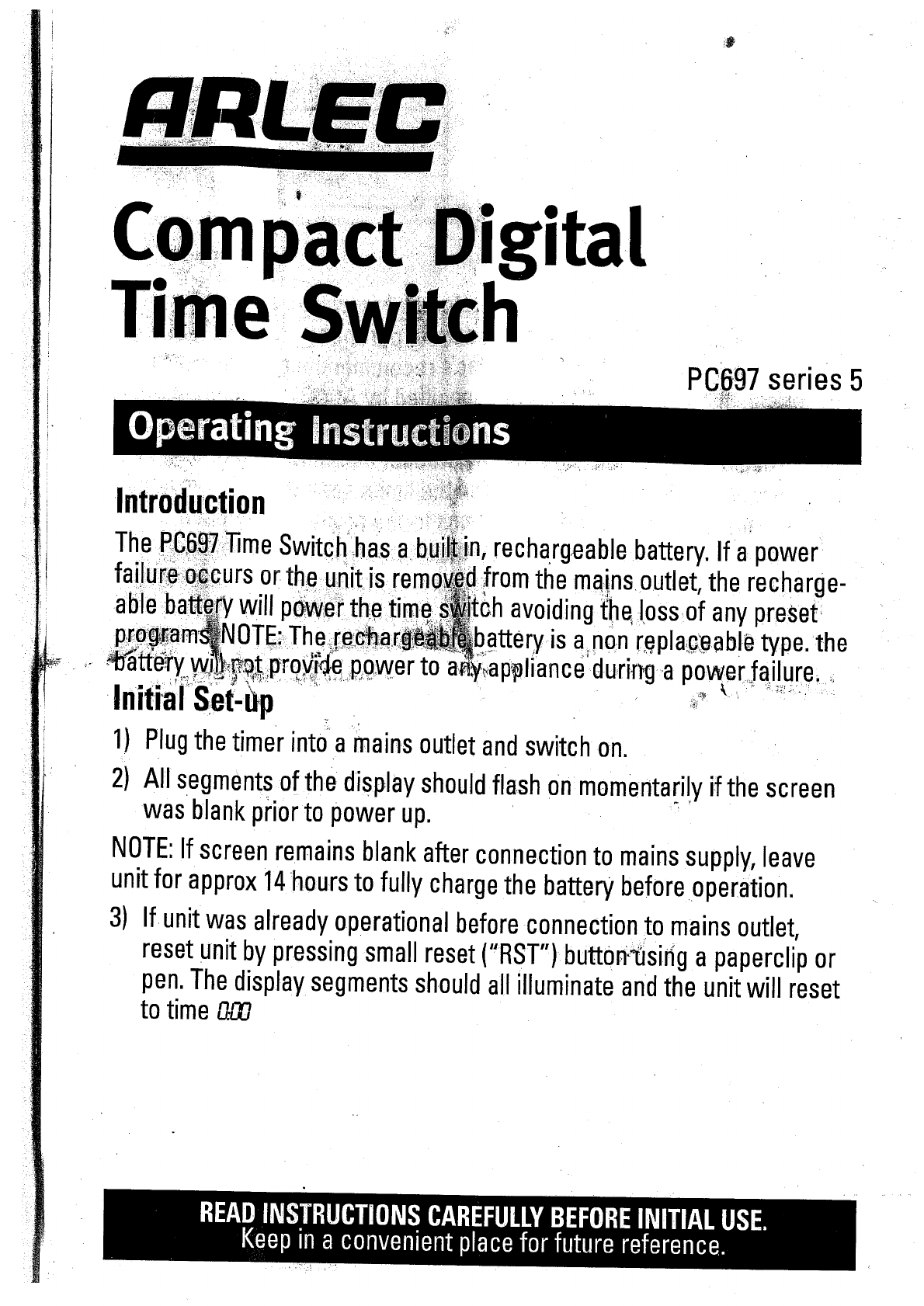 Digital Timer Instruction Manual