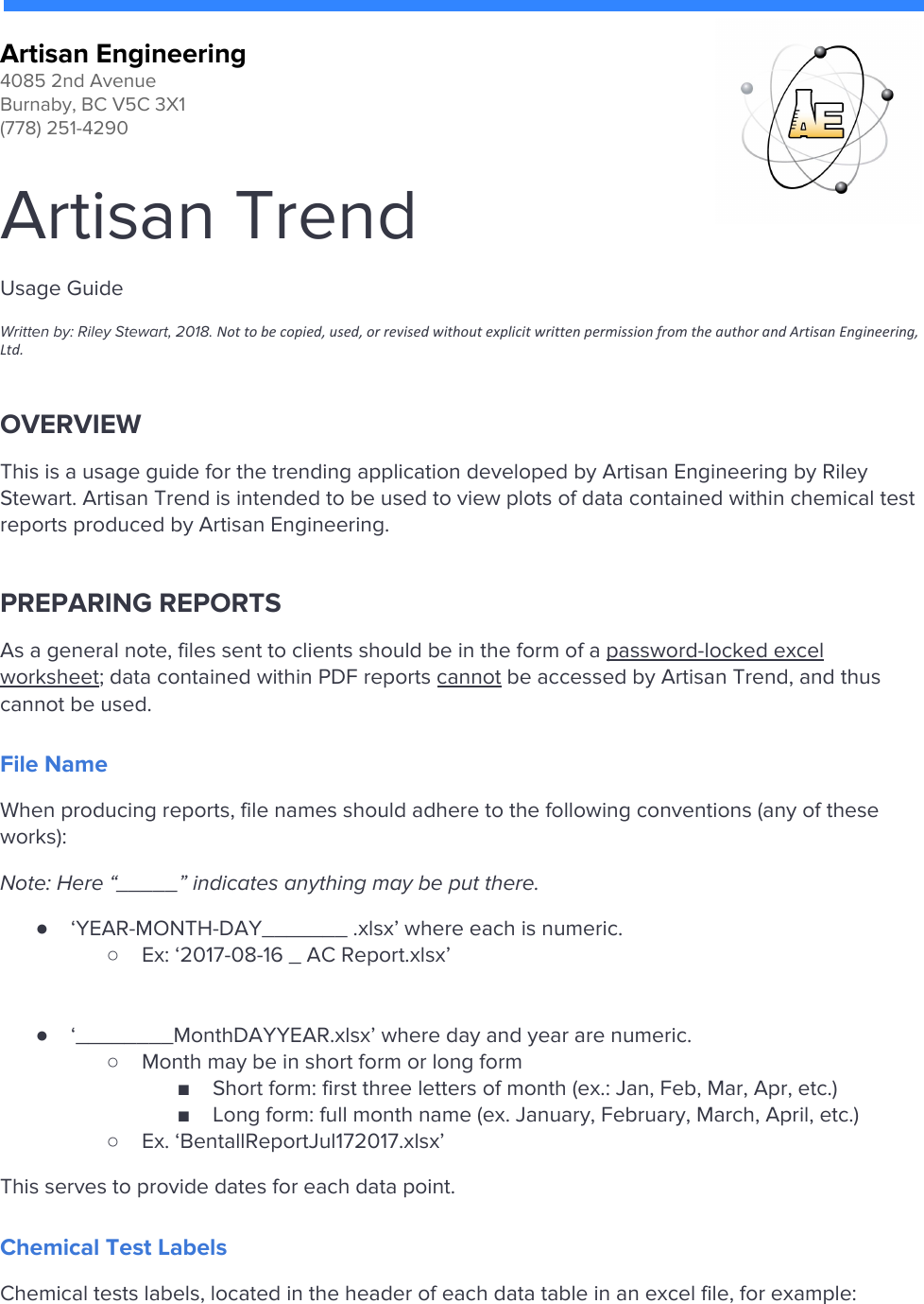 Page 1 of 8 - Artisan Trend - Usage Guide