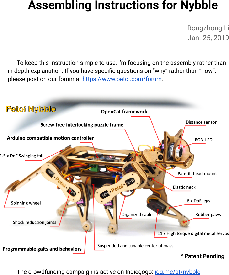 Assembling Instructions