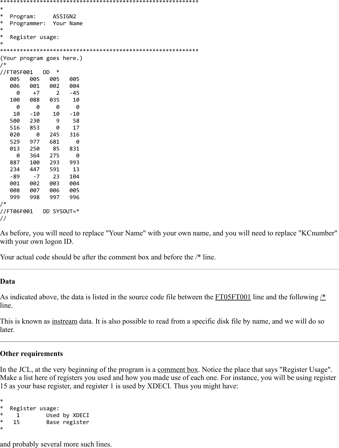 Page 2 of 3 - Assignment 2 Instructions
