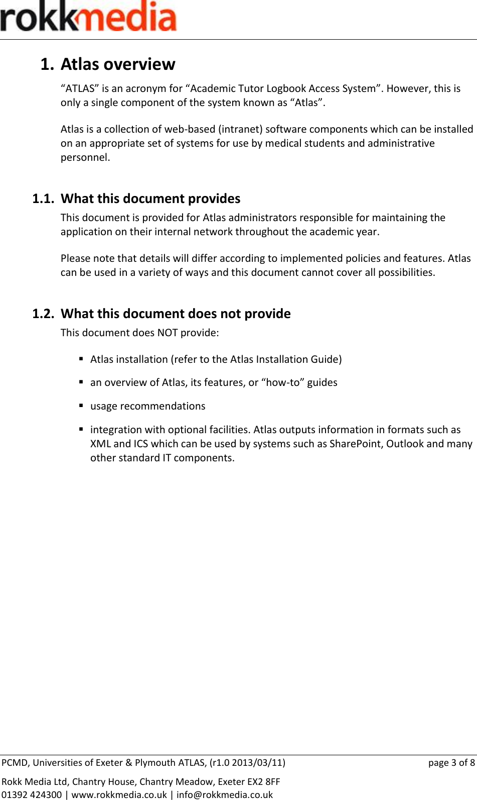 Page 3 of 8 - ATLAS Procedures Guide V1.0