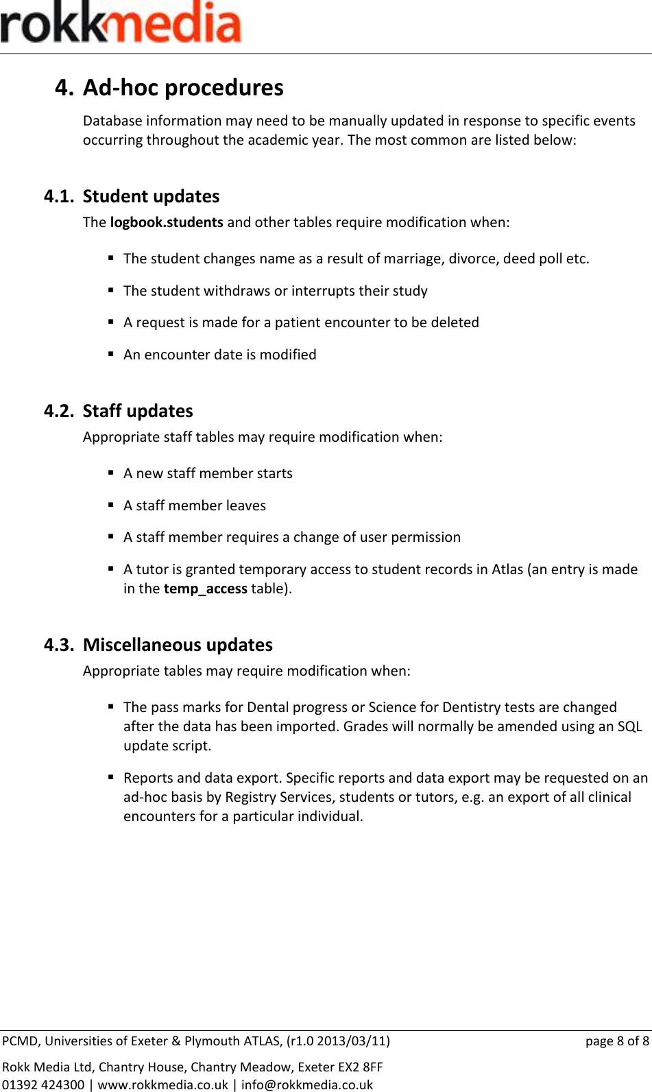 Page 8 of 8 - ATLAS Procedures Guide V1.0