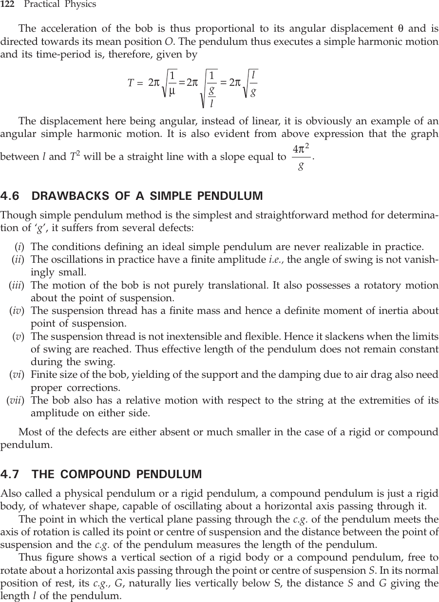 Page 2 of 10 - Practical Physics Experiment Manual B 03 Compound Pendulum