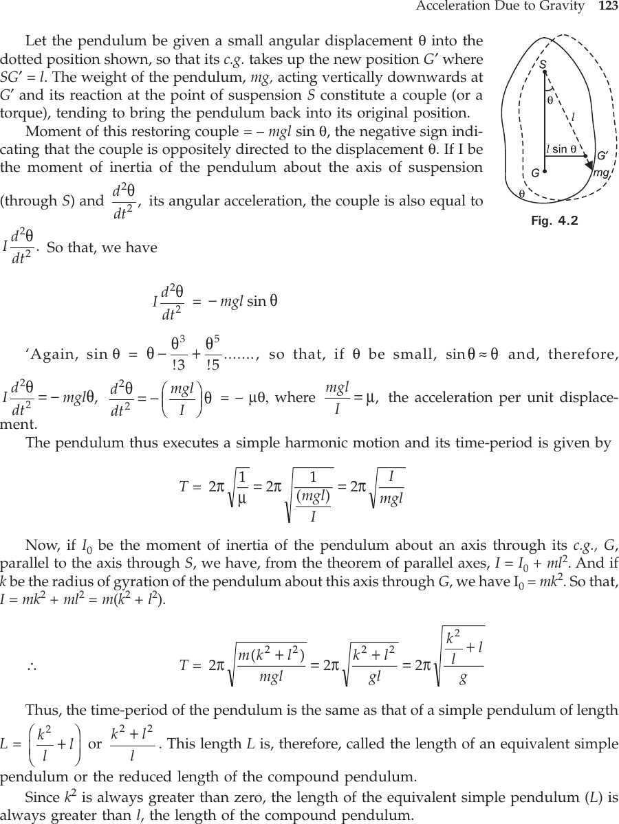 Page 3 of 10 - Practical Physics Experiment Manual B 03 Compound Pendulum