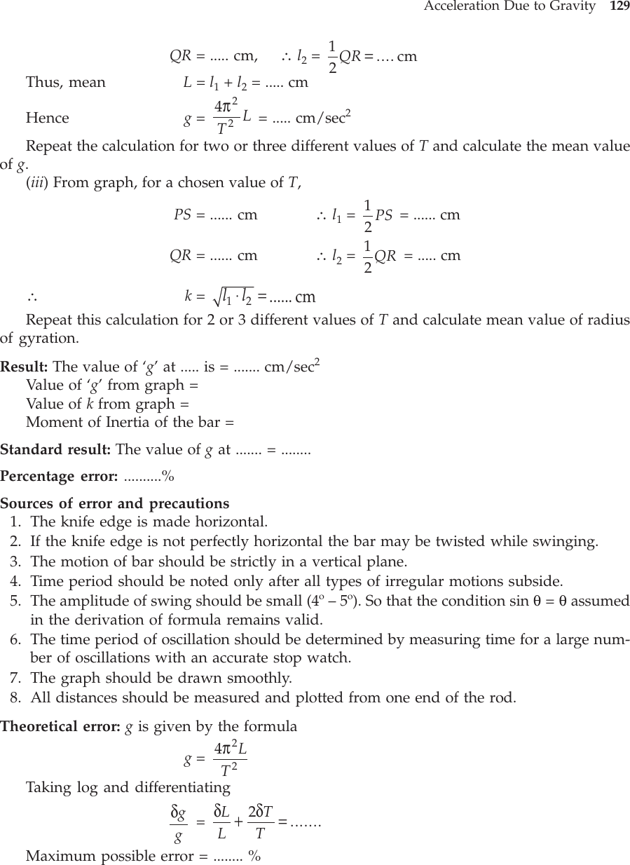 Page 9 of 10 - Practical Physics Experiment Manual B 03 Compound Pendulum