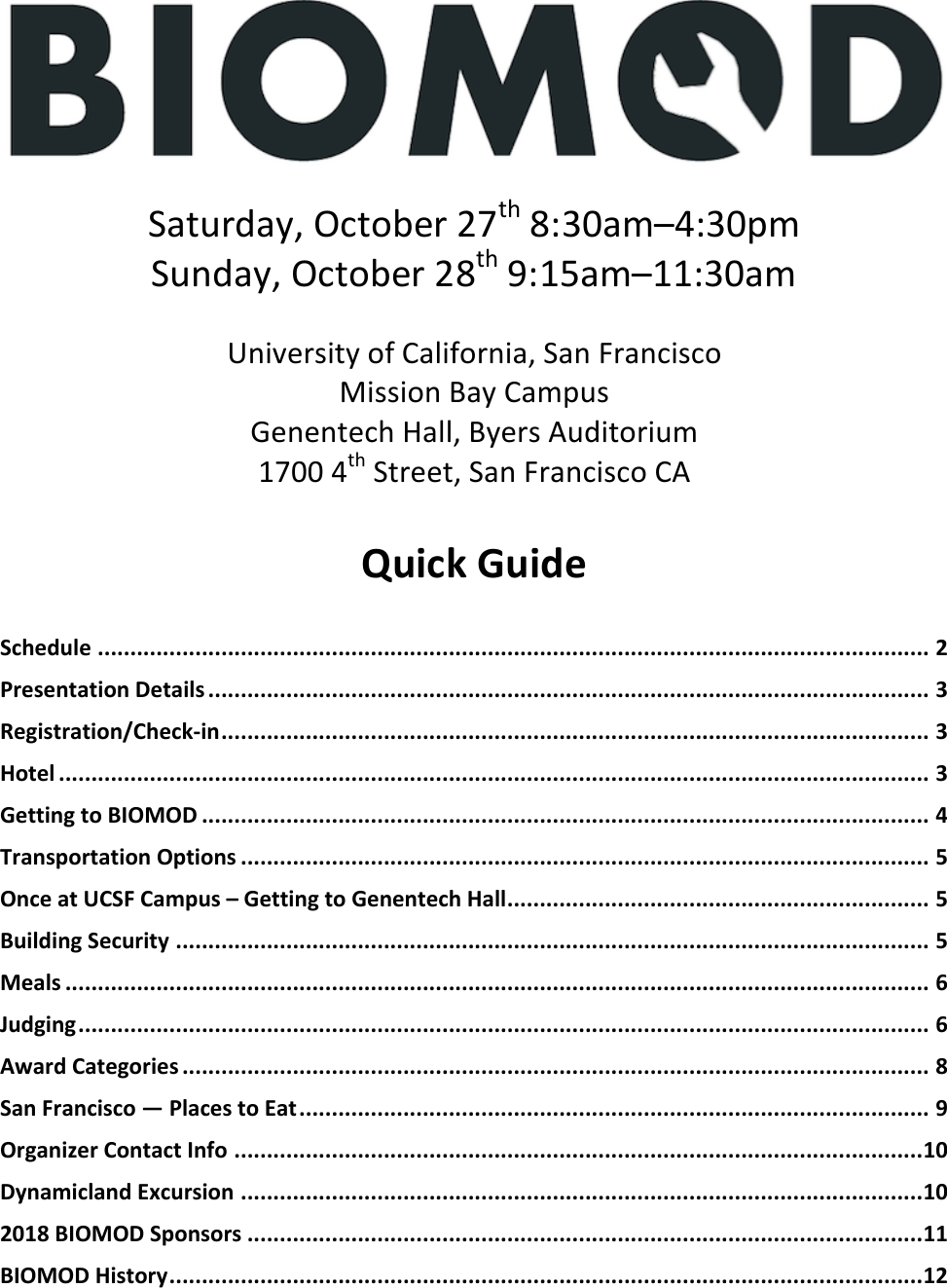 Page 1 of 12 - BIOMOD2018-Quick Guide