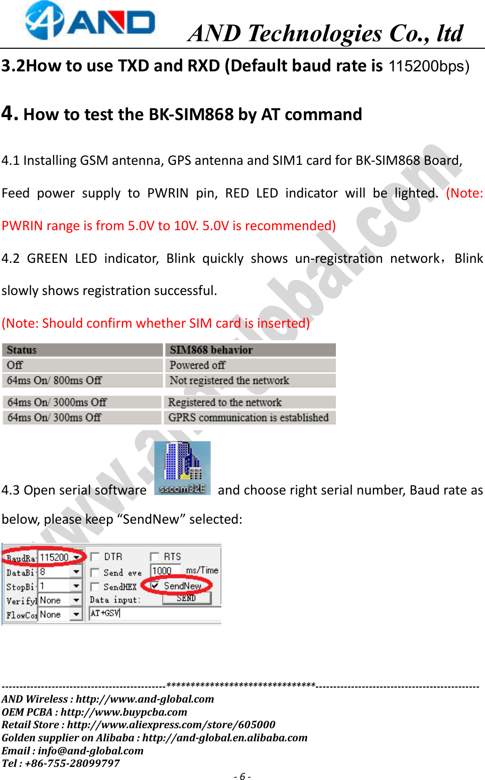 Page 6 of 11 - BK-SIM868 Board User Manual V1