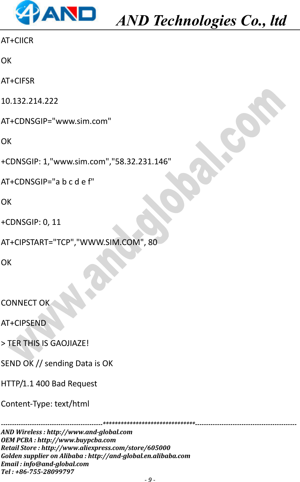 Page 9 of 11 - BK-SIM868 Board User Manual V1