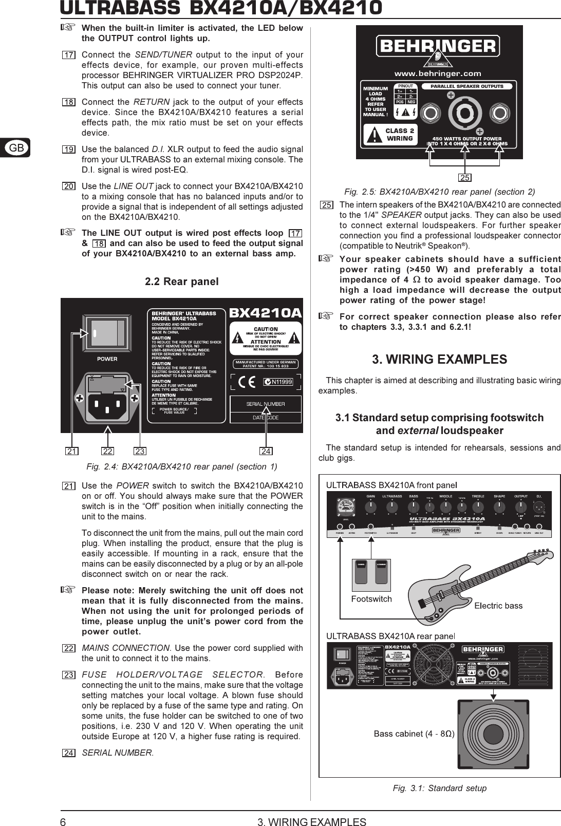Page 6 of 10 - DATA-MANFULL_BX4210A_ENG_Rev_C.pmd Behringer BX4210A User Manual P0361 M EN