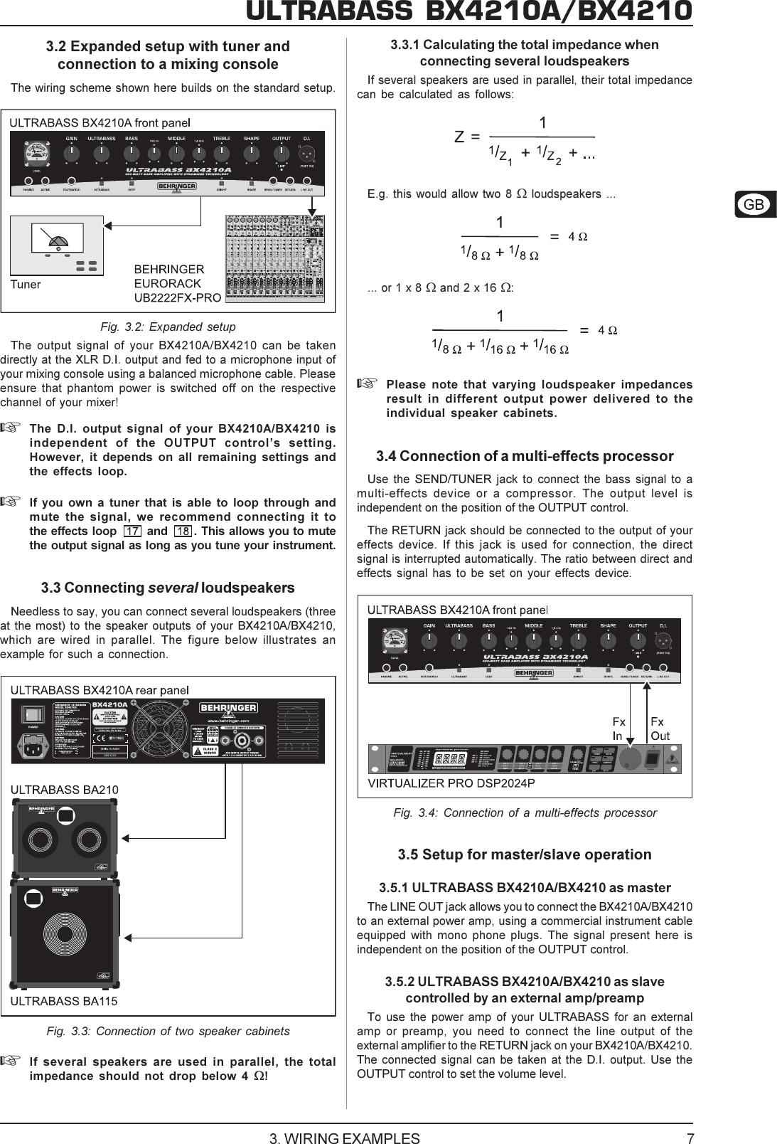Page 7 of 10 - DATA-MANFULL_BX4210A_ENG_Rev_C.pmd Behringer BX4210A User Manual P0361 M EN