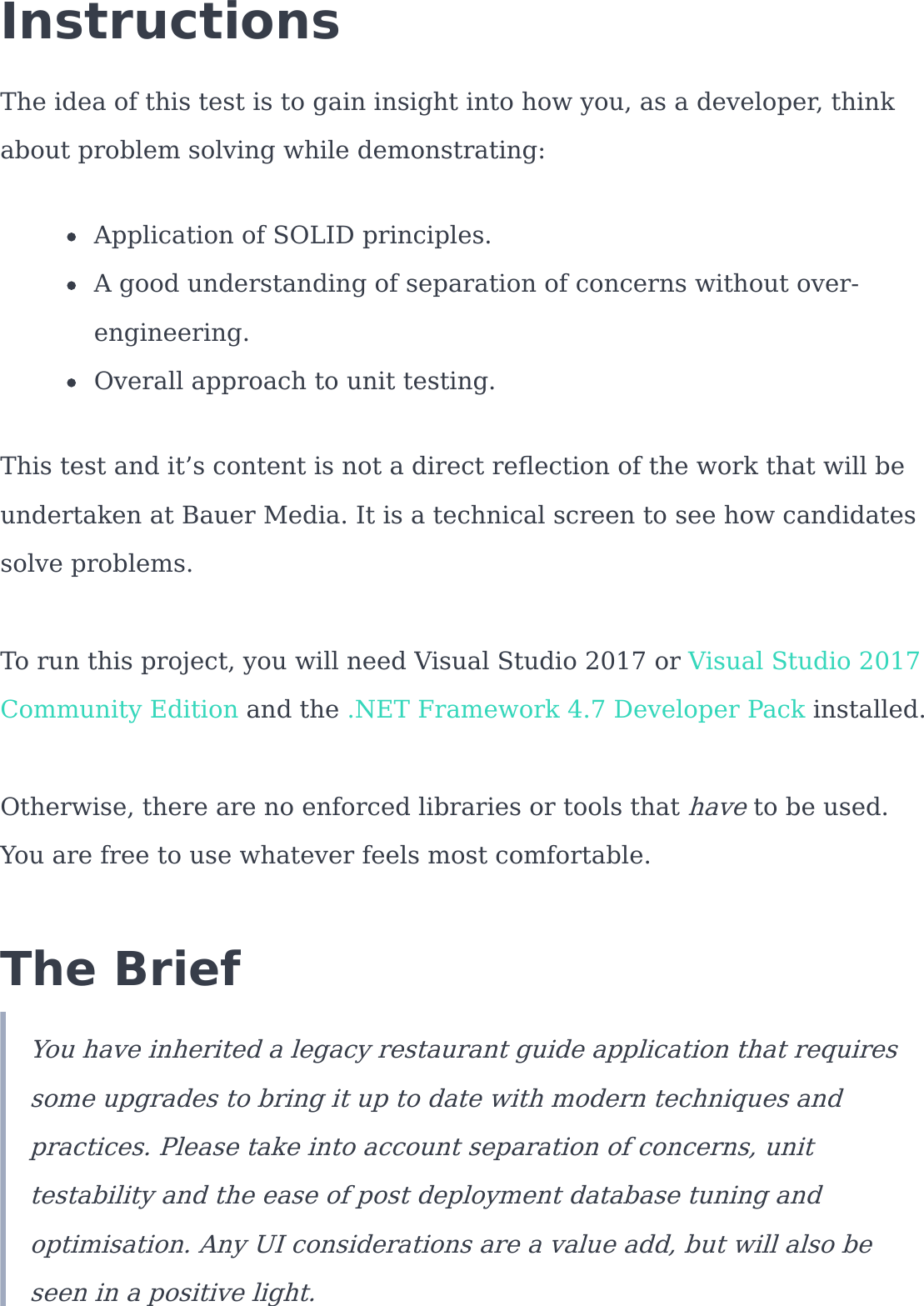Page 1 of 4 - Bauer Developer  - Instructions