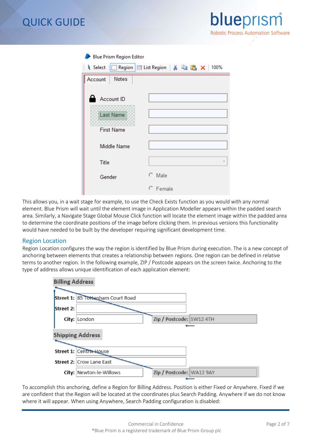 Page 2 of 7 - Version 6 - Quick Guide For Developers Blue Prism