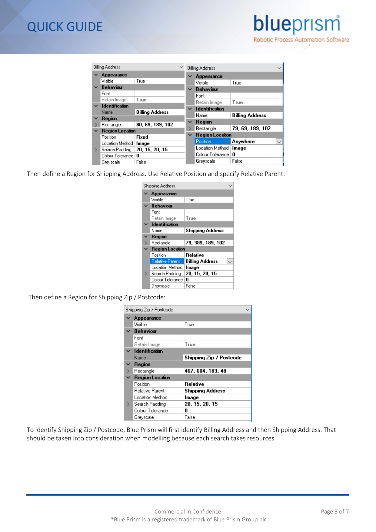 Page 3 of 7 - Version 6 - Quick Guide For Developers Blue Prism