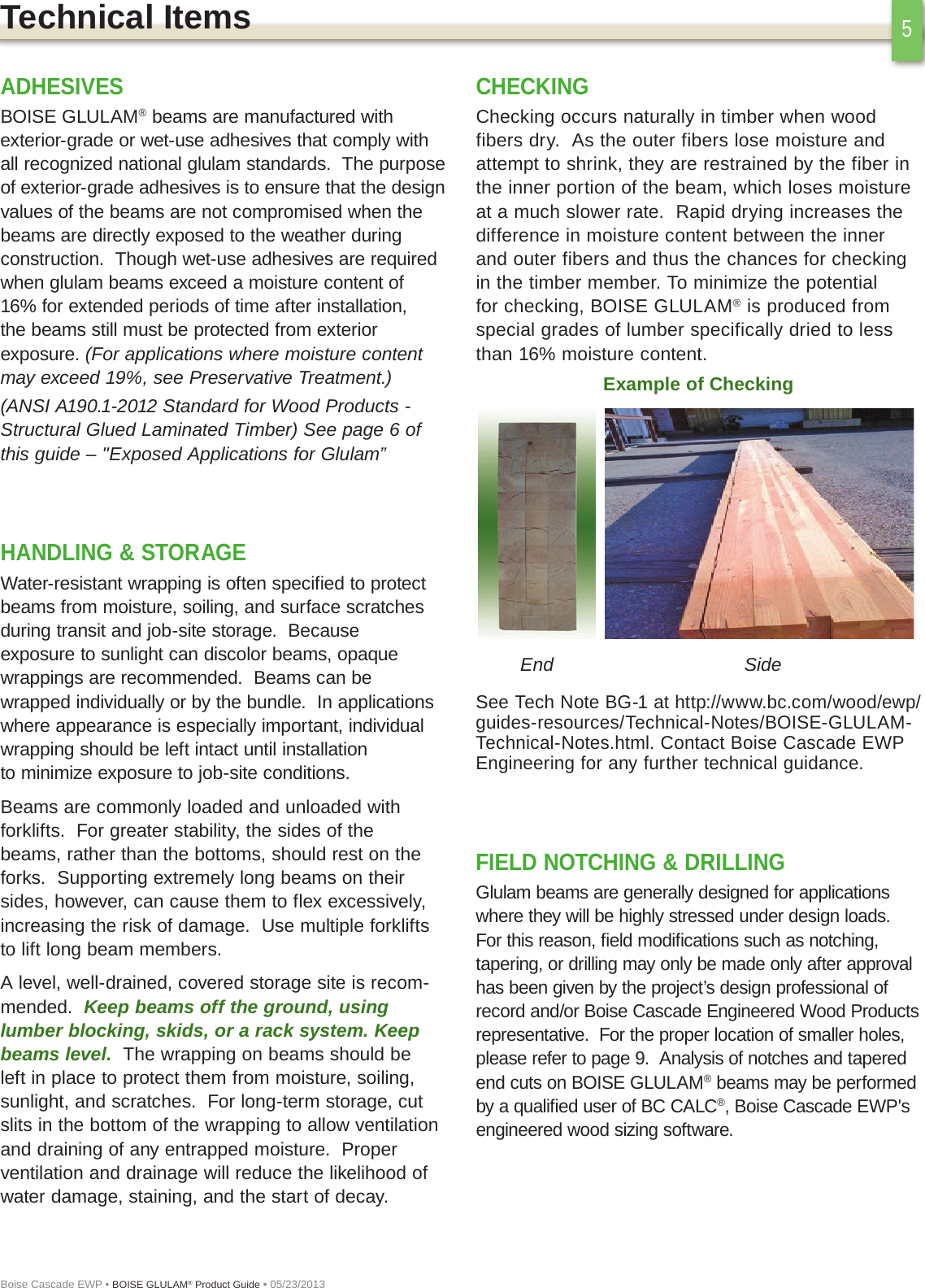 Page 5 of 12 - Boise Glulam Product Guide