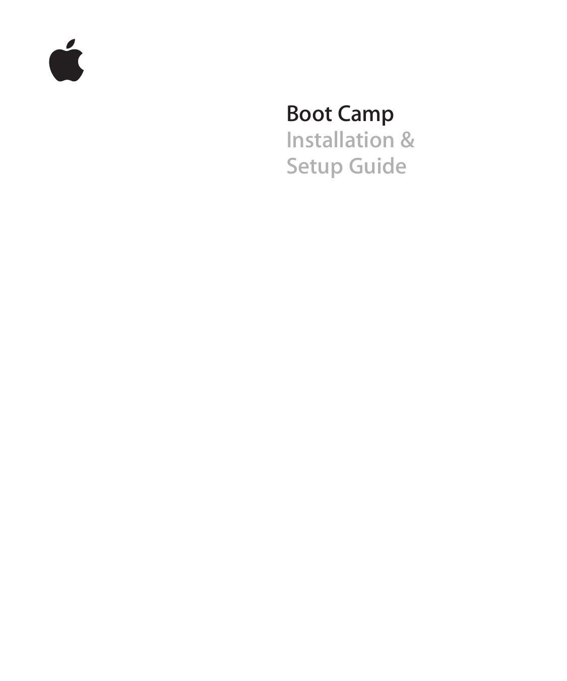 Page 1 of 12 - Boot Camp Installation & Setup Guide