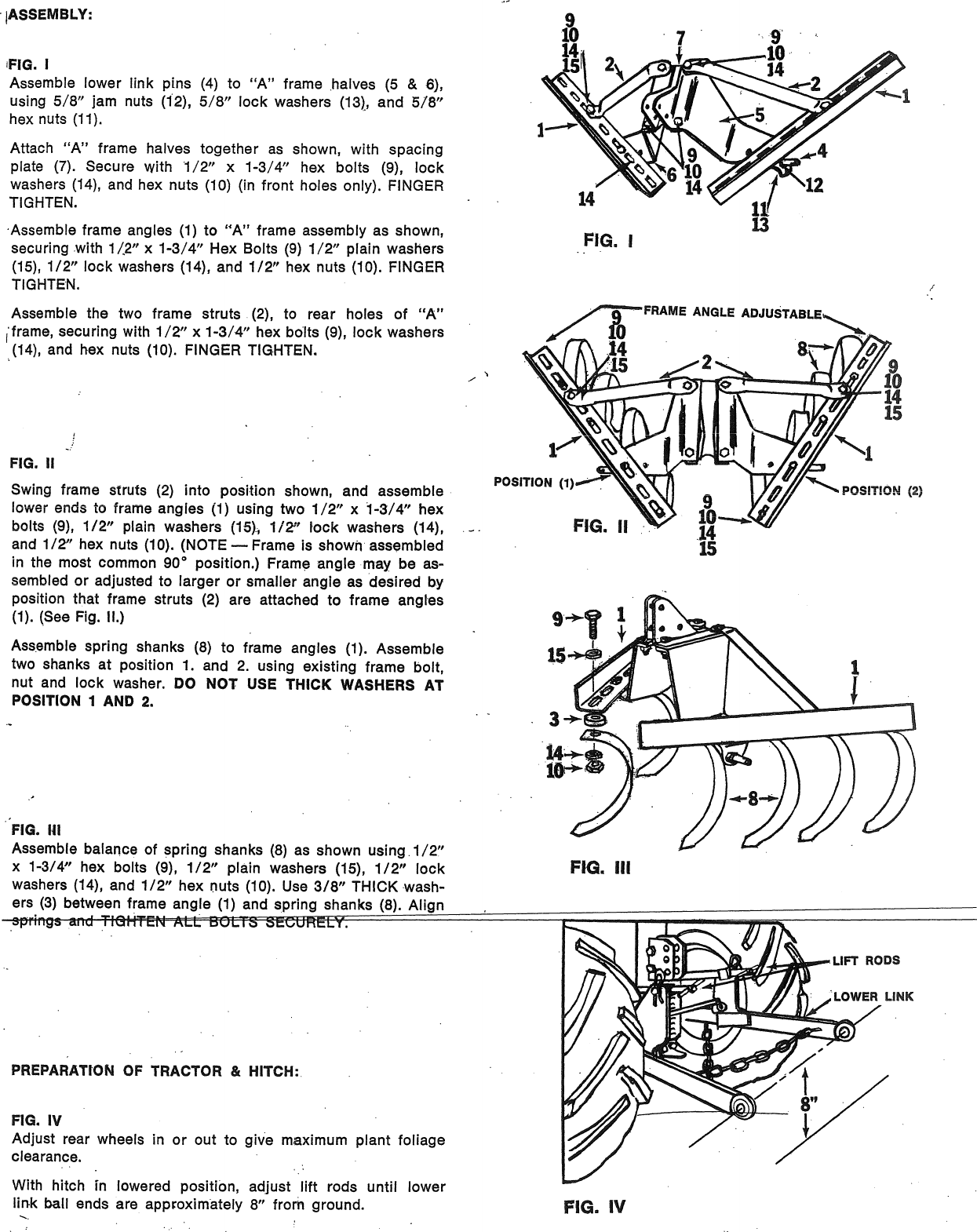 Page 2 of 4 - Brinly 3pt One Row Spring Shank Cultivator (CC-1000) Cultivator(CC-1000)