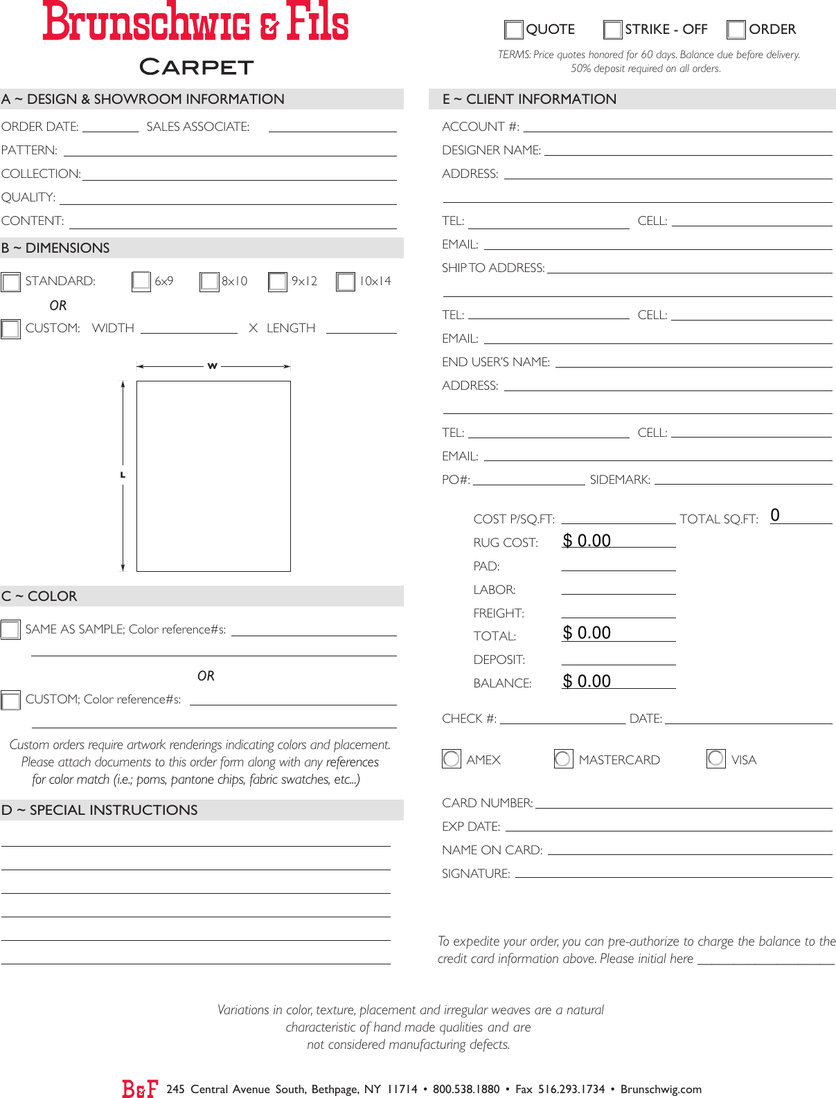 Page 1 of 1 - Brunschwig_Order_Form  Brunschwig Order Form