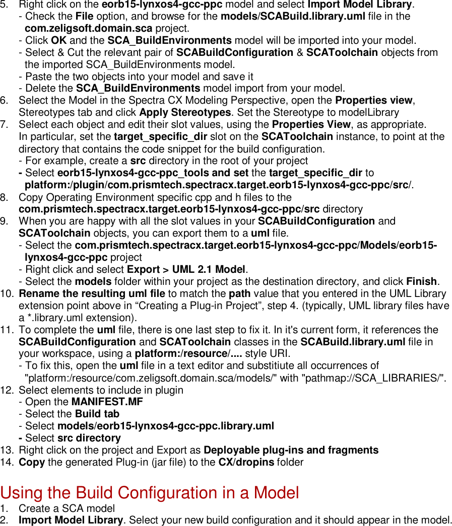 Page 2 of 2 - How To Create A Spectra CX Build Configuration Instructions