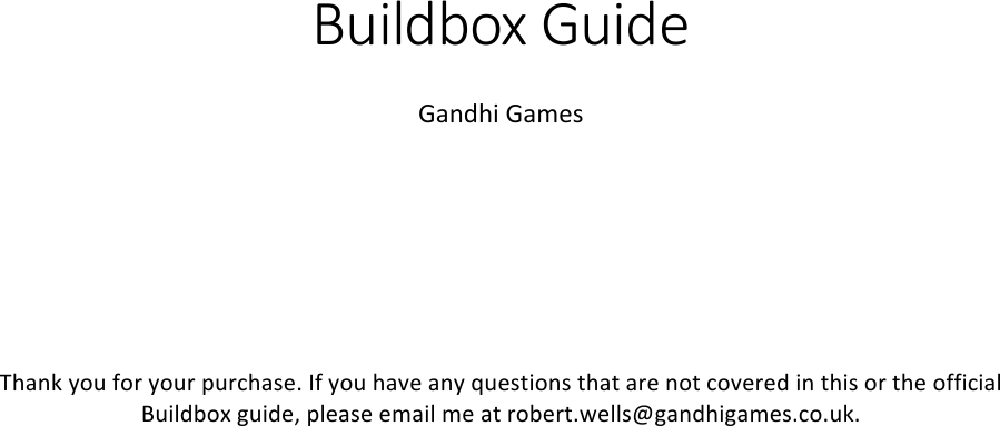 Page 1 of 11 - Buildbox Guide