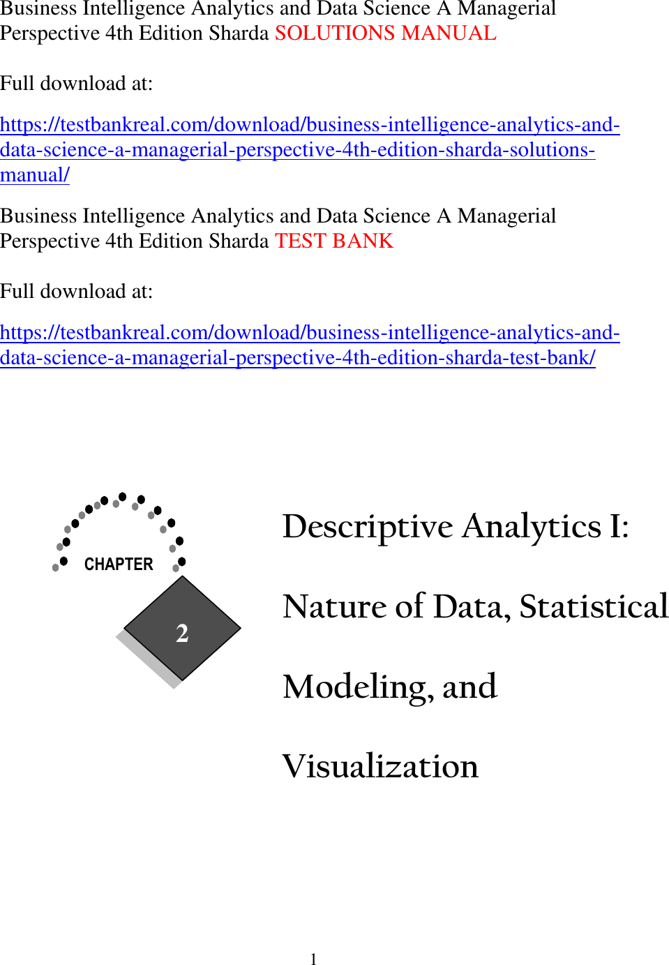 Business Intelligence Analytics And Data Science A Managerial Perspective 4th Edition Sharda