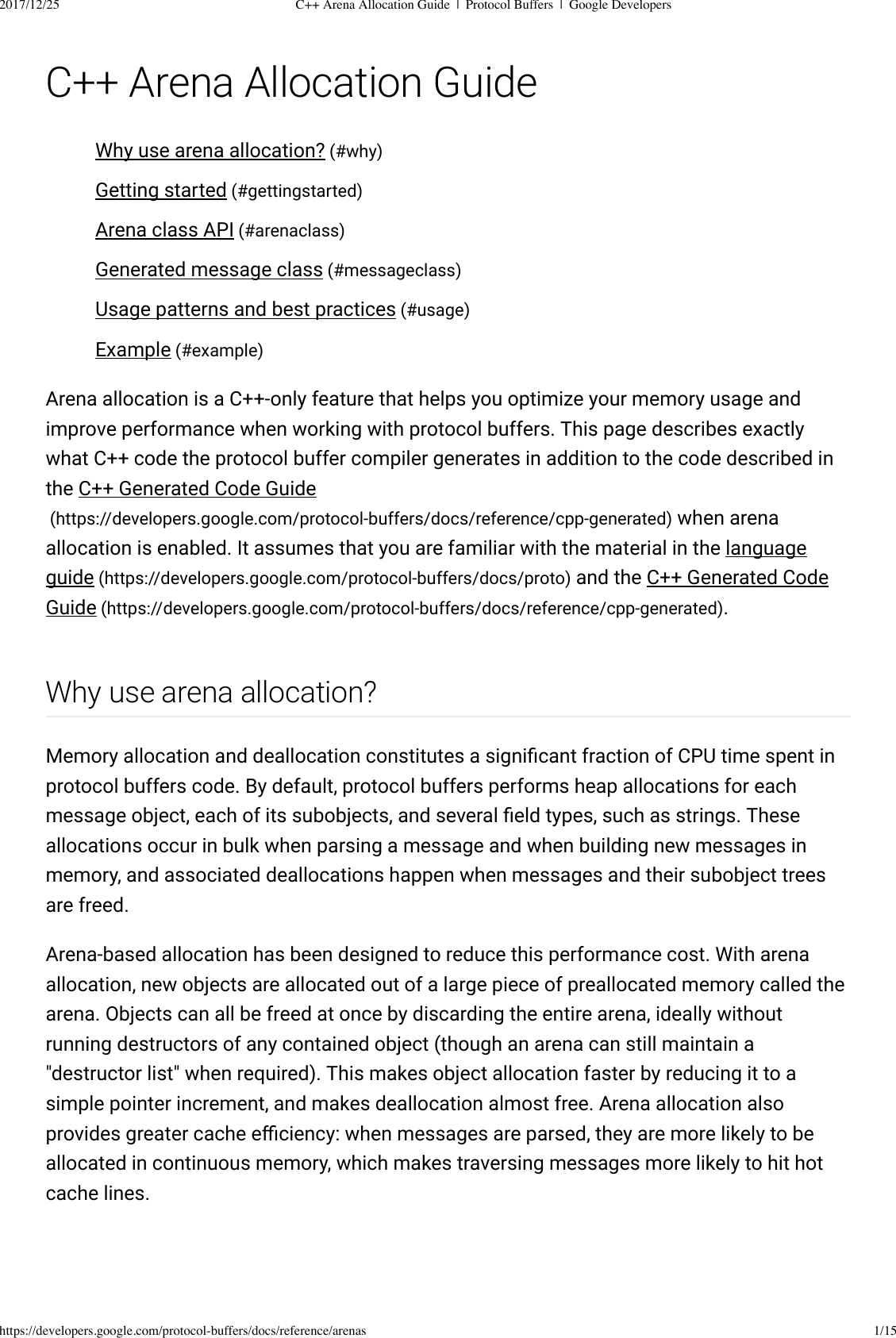 C++Arena Allocation Guide