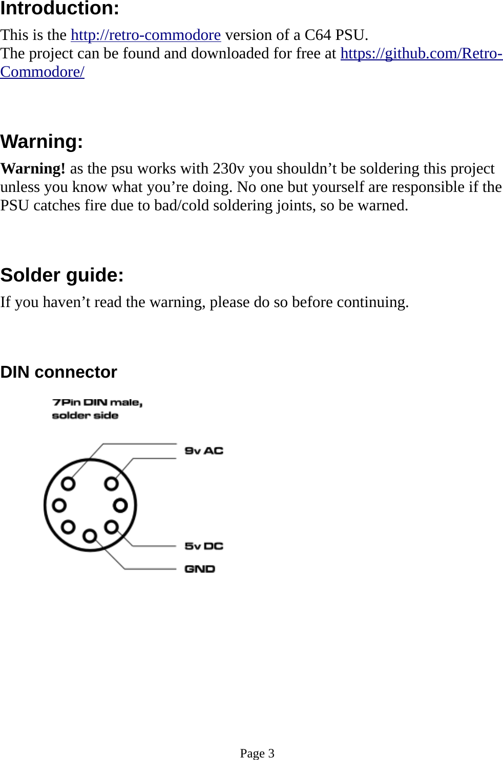Page 3 of 10 - C64-PSU DIY Kit Guide