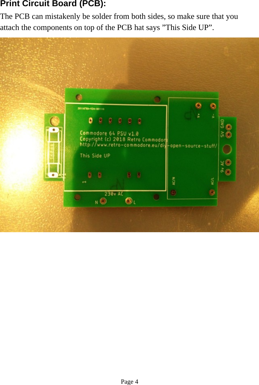 Page 4 of 10 - C64-PSU DIY Kit Guide