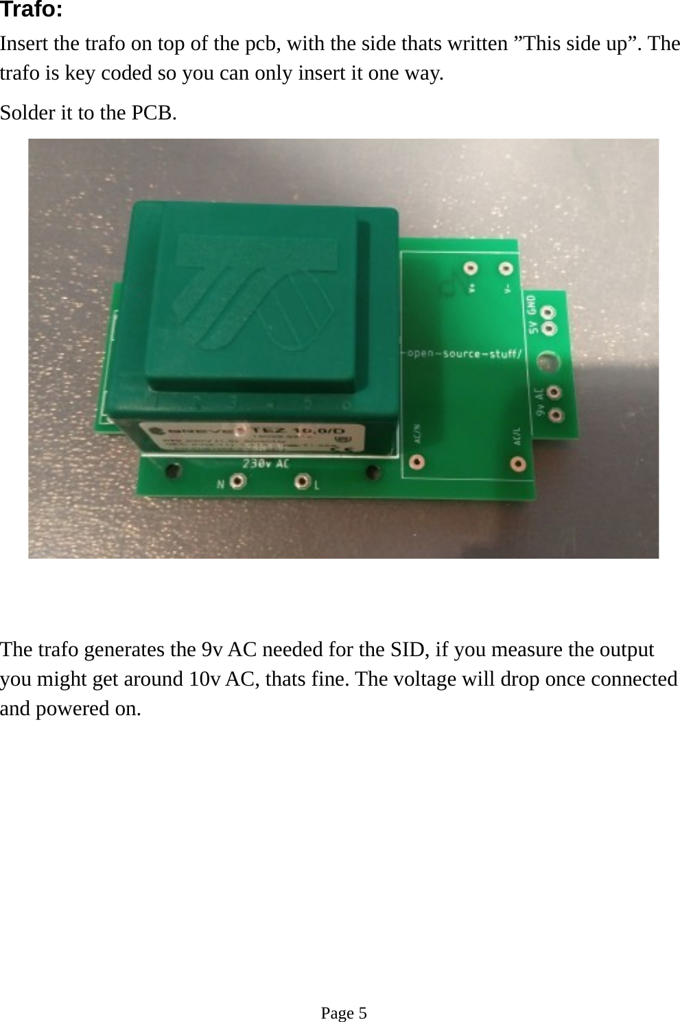 Page 5 of 10 - C64-PSU DIY Kit Guide