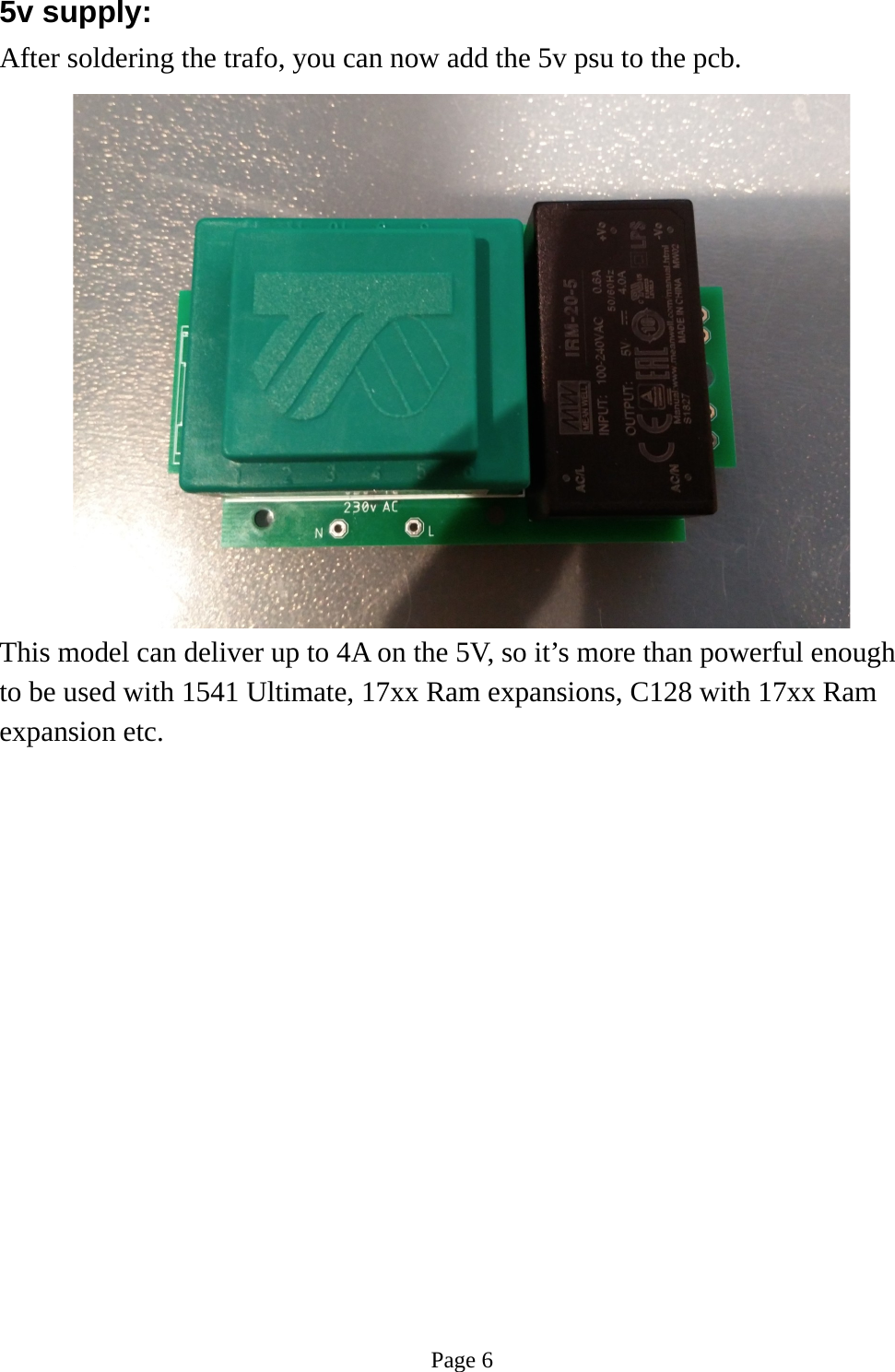 Page 6 of 10 - C64-PSU DIY Kit Guide